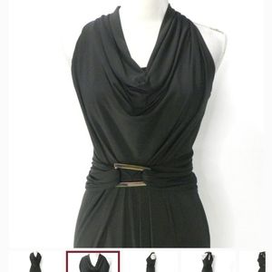 WHBM jersey cowl neck wide leg